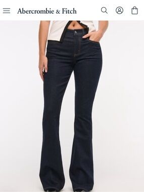Abercrombie Women's Curve Love Mid Rise Bootcut Jean